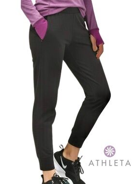 ATHLETA new Rainer Jogger Black Tapered Pants